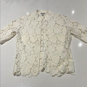 Morgane Le Fay Cream Lace Women's Top